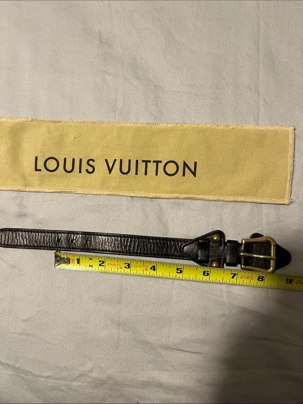 Louis Vuitton Black Leather Bracelet